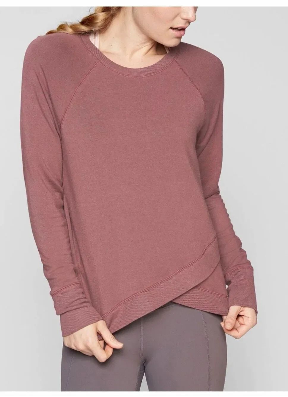 ATHLETA Tawny Rose Criss Cross Sweater-S